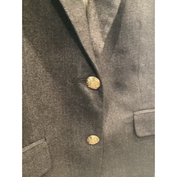 J.Crew Womens Wool School Boy Blazer Size 2 Grey Gold Button Old Money Preppy - Picture 2 of 9